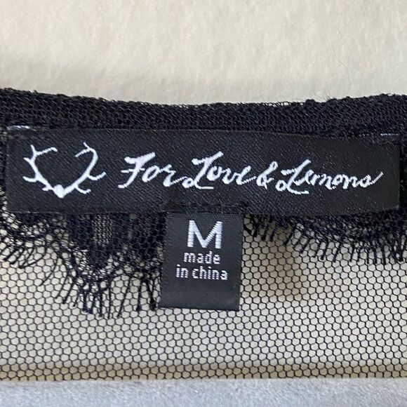 For Love and Lemons Alexa Mini Black Dress Sheer Lace Size M - Picture 11 of 11